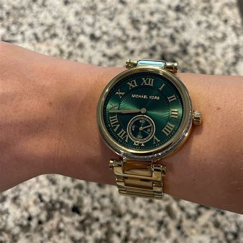 michael kors skylar mk6065|Michael Kors Skylar Emerald Green Dial Gold.